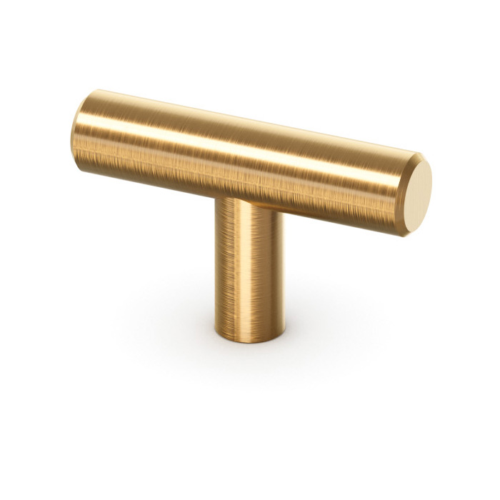 T-Bar Knob Modern Brushed Gold